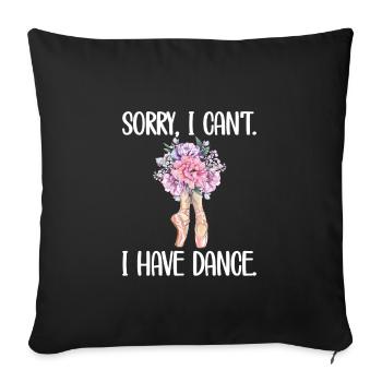 Cadeau de danseuse de ballet ballerine danseuse de ballet - Housse de coussin décorative 45 x 45 cm - noir - Devant