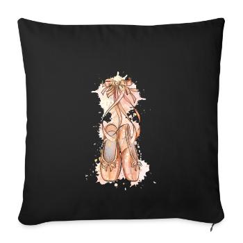 Cadeau de danseuse de ballet ballerine danseuse de ballet - Housse de coussin décorative 45 x 45 cm - noir - Devant