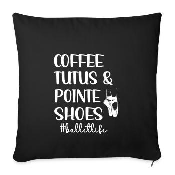 ballet dancer ballerina ballet dance ballerina - Sofa pillowcase 17,3'' x 17,3'' (45 x 45 cm) - black - Front