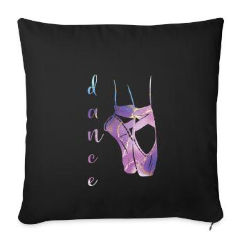 ballet dancer ballerina ballet dance ballerina - Sofa pillowcase 17,3'' x 17,3'' (45 x 45 cm) - black - Front