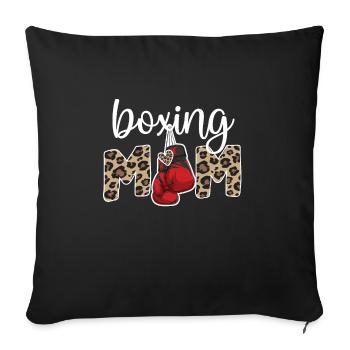 Cadeau de maman de boxe fière Maman de boxe de Boxer Mama - Housse de coussin décorative 45 x 45 cm - noir - Devant
