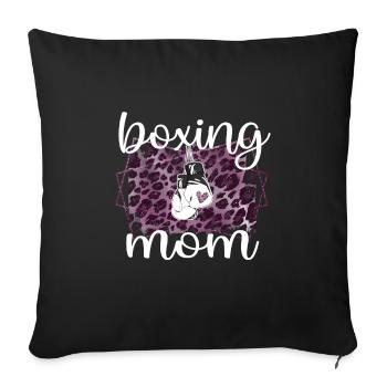 Boxmama Gift Proud Boxing Mother By Boxer Mama - Sofa pillowcase 17,3'' x 17,3'' (45 x 45 cm) - black - Front