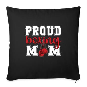 Boxmama Gift Proud Boxing Mother By Boxer Mama - Sofa pillowcase 17,3'' x 17,3'' (45 x 45 cm) - black - Front