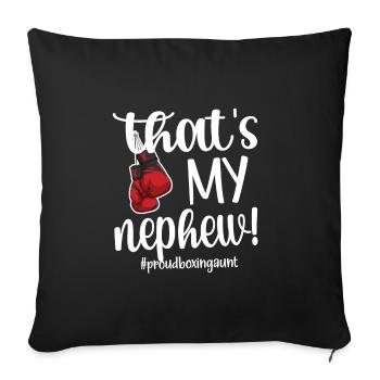 Boxing Aunt Gift Box Aunt By Boxer Proud Aunt - Sofa pillowcase 17,3'' x 17,3'' (45 x 45 cm) - black - Front