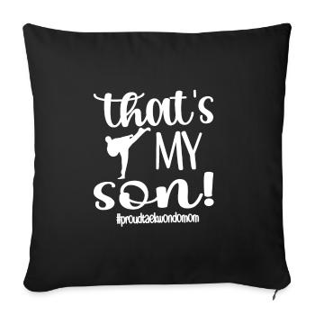 Taekwondo Maman Taekwondo Mère Taekwondo Fighter - Housse de coussin décorative 45 x 45 cm - noir - Devant
