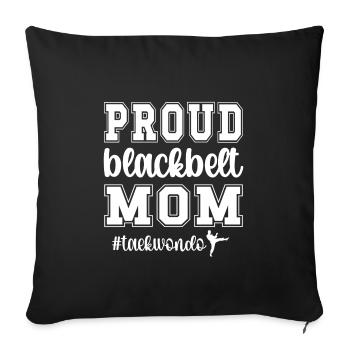 Taekwondo Maman Fière Taekwondo Mère Cadeau - Housse de coussin décorative 45 x 45 cm - noir - Devant