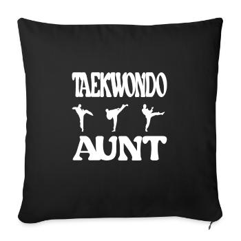 Fier Taekwondo Tante Taekwondo Tante Cadeau - Housse de coussin décorative 45 x 45 cm - noir - Devant
