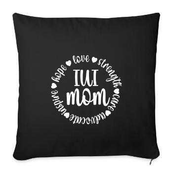 IUI Mama Intrauterine Insemination IUI Mother - Sofa pillowcase 17,3'' x 17,3'' (45 x 45 cm) - black - Front