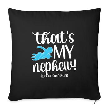 Proud Swimming Aunt Swimmer Swimming Aunt - Sofa pillowcase 17,3'' x 17,3'' (45 x 45 cm) - black - Front