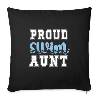 Best Swimming Aunt Aunt Swimmer Swimming Aunt - Sofa pillowcase 17,3'' x 17,3'' (45 x 45 cm) - black - Front
