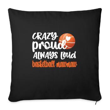 Mawmaw Grandma Of Basketball Player Basketball Mawmaw - Sofa pillowcase 17,3'' x 17,3'' (45 x 45 cm) - black - Front