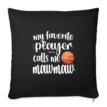 Mawmaw Grandma Of Basketball Player Basketball Mawmaw - Sofa pillowcase 17,3'' x 17,3'' (45 x 45 cm) - black - Front