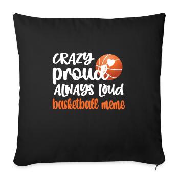 Meme Grandma Of Basketball Player Basketball Meme - Sofa pillowcase 17,3'' x 17,3'' (45 x 45 cm) - black - Front