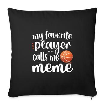 Meme Grandma Of Basketball Player Basketball Meme - Sofa pillowcase 17,3'' x 17,3'' (45 x 45 cm) - black - Front