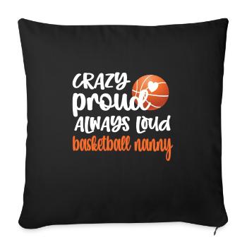 Nanny Grandma Of Basketball Player Basketball Nanny - Sofa pillowcase 17,3'' x 17,3'' (45 x 45 cm) - black - Front