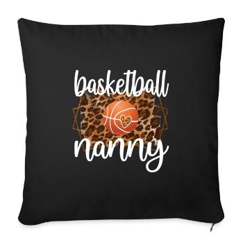 Nanny Grandma Of Basketball Player Basketball Nanny - Sofa pillowcase 17,3'' x 17,3'' (45 x 45 cm) - black - Front