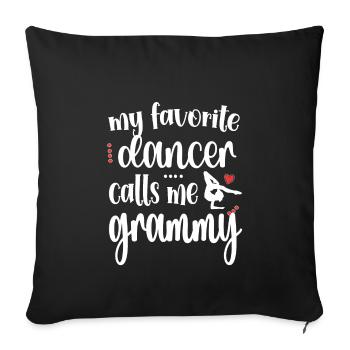 Fier Dance Grammy Grandma De Dancer Dance Grammy - Housse de coussin décorative 45 x 45 cm - noir - Devant