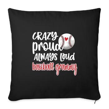 Grammy Granny De Joueurs De Baseball Baseball Grammy - Housse de coussin décorative 45 x 45 cm - noir - Devant