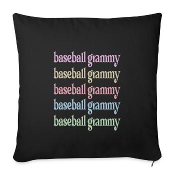 Grammy Granny De Joueurs De Baseball Baseball Grammy - Housse de coussin décorative 45 x 45 cm - noir - Devant