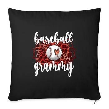 Grammy Granny De Joueurs De Baseball Baseball Grammy - Housse de coussin décorative 45 x 45 cm - noir - Devant