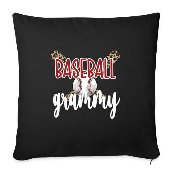 Grammy Grandma Of A Baseball Player Baseball Grammy - Sofa pillowcase 17,3'' x 17,3'' (45 x 45 cm) - black - Front
