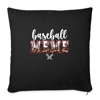 Meme Grandma of a Baseball Player Baseball Meme - Sofa pillowcase 17,3'' x 17,3'' (45 x 45 cm) - black - Front