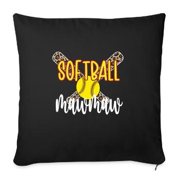 Mawmaw Oma Eines Softballspieler Softball Mawmaw - Sofakissenbezug 45 x 45 cm - Schwarz - Vorne