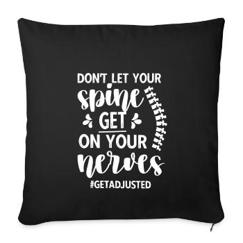Chiropraticien Chiropraticien Chiropraticien - Housse de coussin décorative 45 x 45 cm - noir - Devant