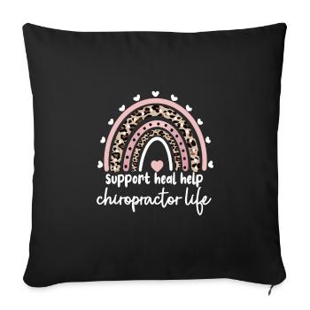 Chiropraticien Chiropratique Meilleur Chiropraticien - Housse de coussin décorative 45 x 45 cm - noir - Devant