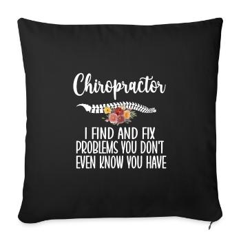 Chiropraticien Chiropratique Meilleur Chiropraticien - Housse de coussin décorative 45 x 45 cm - noir - Devant