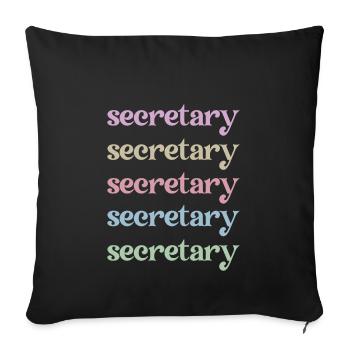 Meilleur secrétaire Appréciation Employé de bureau - Housse de coussin décorative 45 x 45 cm - noir - Devant