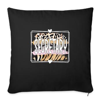 Best Secretary Appreciation Office Worker - Sofa pillowcase 17,3'' x 17,3'' (45 x 45 cm) - black - Front