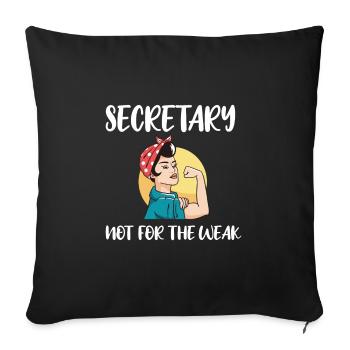 Secrétaire Cadeau Employé de bureau Appréciation - Housse de coussin décorative 45 x 45 cm - noir - Devant