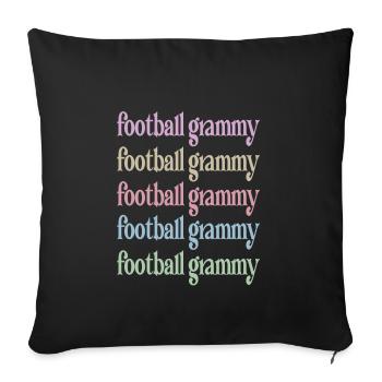 Football Grammy Grandma Of Football Player Grammy - Sofa pillowcase 17,3'' x 17,3'' (45 x 45 cm) - black - Front