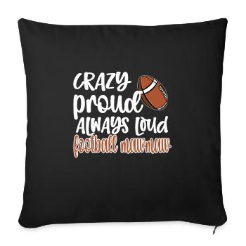 Football Mawmaw Grand-mère du joueur de football Mawmaw - Housse de coussin décorative 45 x 45 cm - noir - Devant