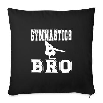 Proud Gymnastics Brother Of Gymnast Gymnastics Bro - Sofa pillowcase 17,3'' x 17,3'' (45 x 45 cm) - black - Front