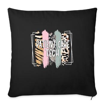 Techniker der Patientenversorgung Pflegetechniker - Sofakissenbezug 45 x 45 cm - Schwarz - Vorne