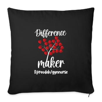 Obstetrics Gynecology OB GYN Nurse - Sofa pillowcase 17,3'' x 17,3'' (45 x 45 cm) - black - Front