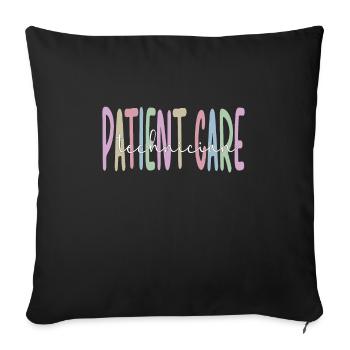 Techniker der Patientenversorgung Pflegetechniker - Sofakissenbezug 45 x 45 cm - Schwarz - Vorne