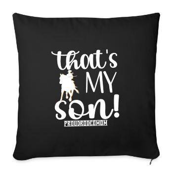 Cadeau de maman fière de Rodeo Rodeo Rider - Housse de coussin décorative 45 x 45 cm - noir - Devant