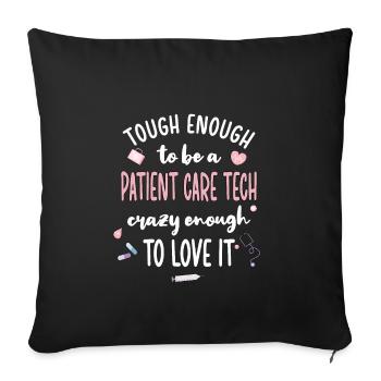 Technicien en soins aux patients Soins aux patients PCT - Housse de coussin décorative 45 x 45 cm - noir - Devant