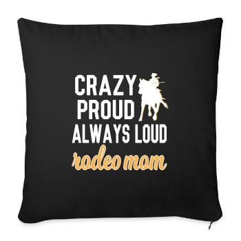 Cadeau de maman fière de Rodeo Rodeo Rider - Housse de coussin décorative 45 x 45 cm - noir - Devant