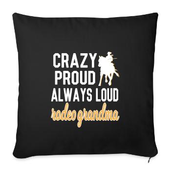 Fier cadeau de grand-mère Rodeo Rider Rodeo Rider - Housse de coussin décorative 45 x 45 cm - noir - Devant