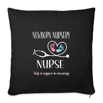 Neonatal Nurse Baby Nurse - Sofa pillowcase 17,3'' x 17,3'' (45 x 45 cm) - black - Front