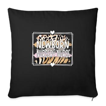 Baby nurse neonatal nurse - Sofa pillowcase 17,3'' x 17,3'' (45 x 45 cm) - black - Front