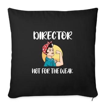 Stolzer Direktor Wertschätzung Direktor Geschenk - Sofakissenbezug 45 x 45 cm - Schwarz - Vorne