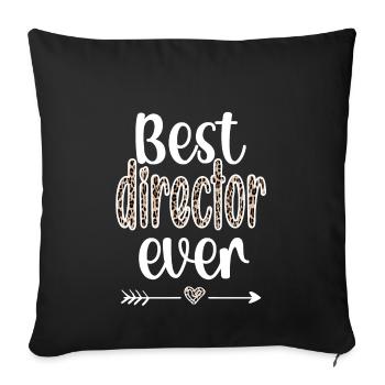 Bester Direktor Geschenk Direktor Wertschätzung - Sofakissenbezug 45 x 45 cm - Schwarz - Vorne