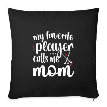 Proud Field Hockey Mother Field Hockey Player Mama - Sofa pillowcase 17,3'' x 17,3'' (45 x 45 cm) - black - Front