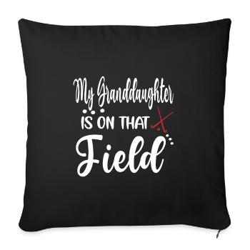 Field Hockey Grandmother Of A Field Hockey Player Grandma - Sofa pillowcase 17,3'' x 17,3'' (45 x 45 cm) - black - Front