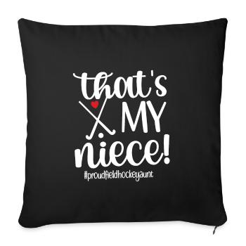 Proud Field Hockey Aunt Field Hockey Player Aunt - Sofa pillowcase 17,3'' x 17,3'' (45 x 45 cm) - black - Front